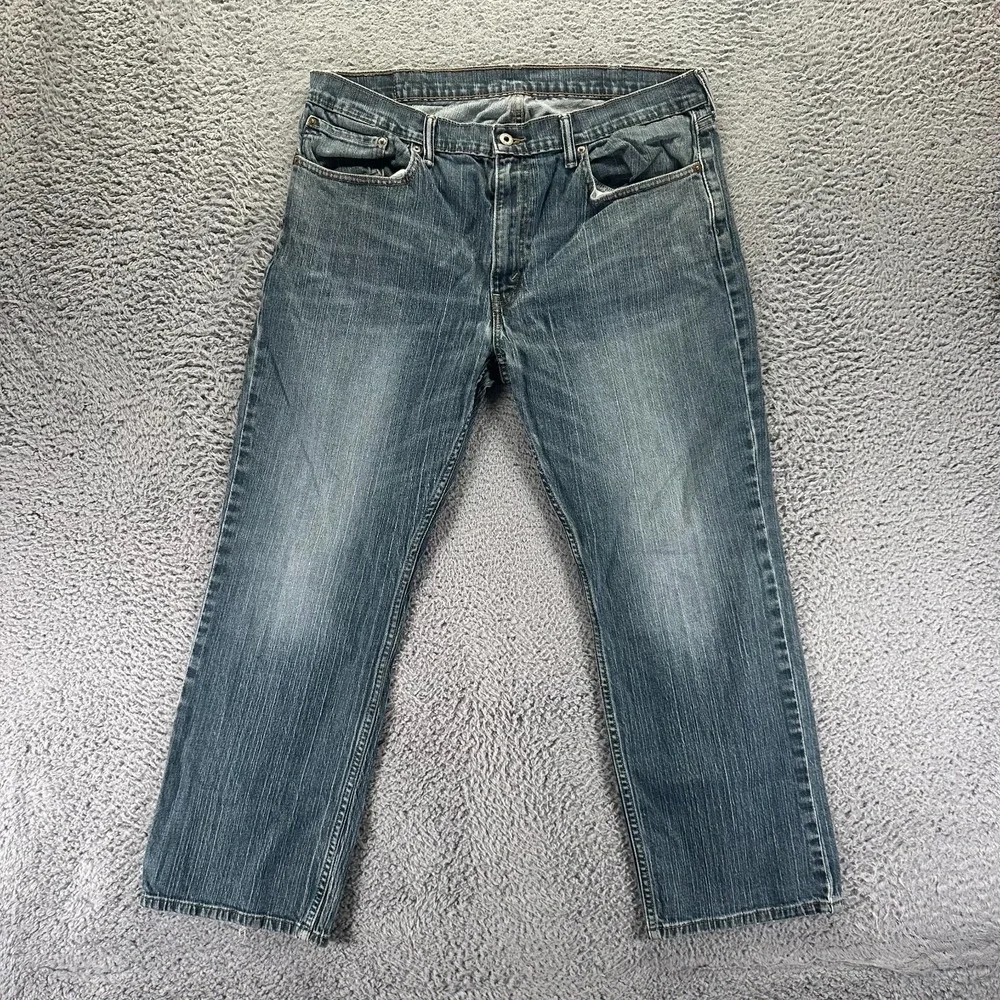 Levi's 559 Jeans Mens 38x30 Blue Cotton Denim Straight Workwear Travel Stretch